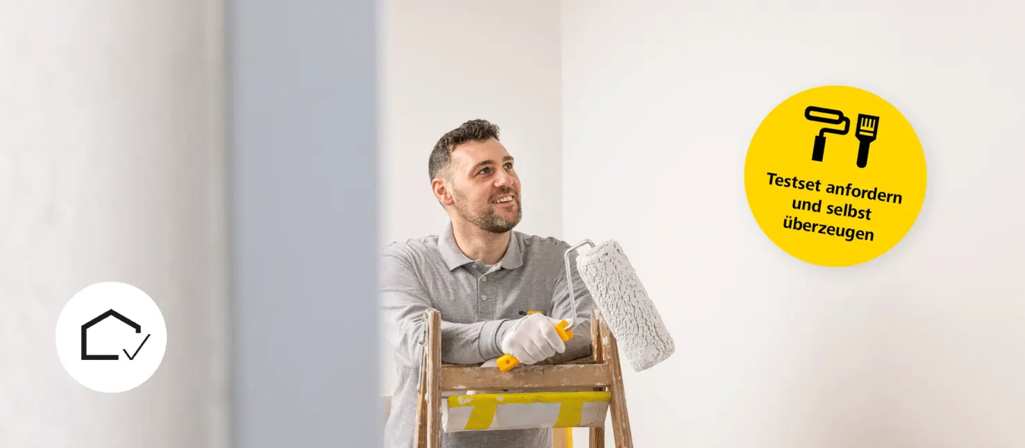 Abwaschbare Wandfarbe: Handwerker freut sich über die perfekte Wahl mit StoColor PuraClean