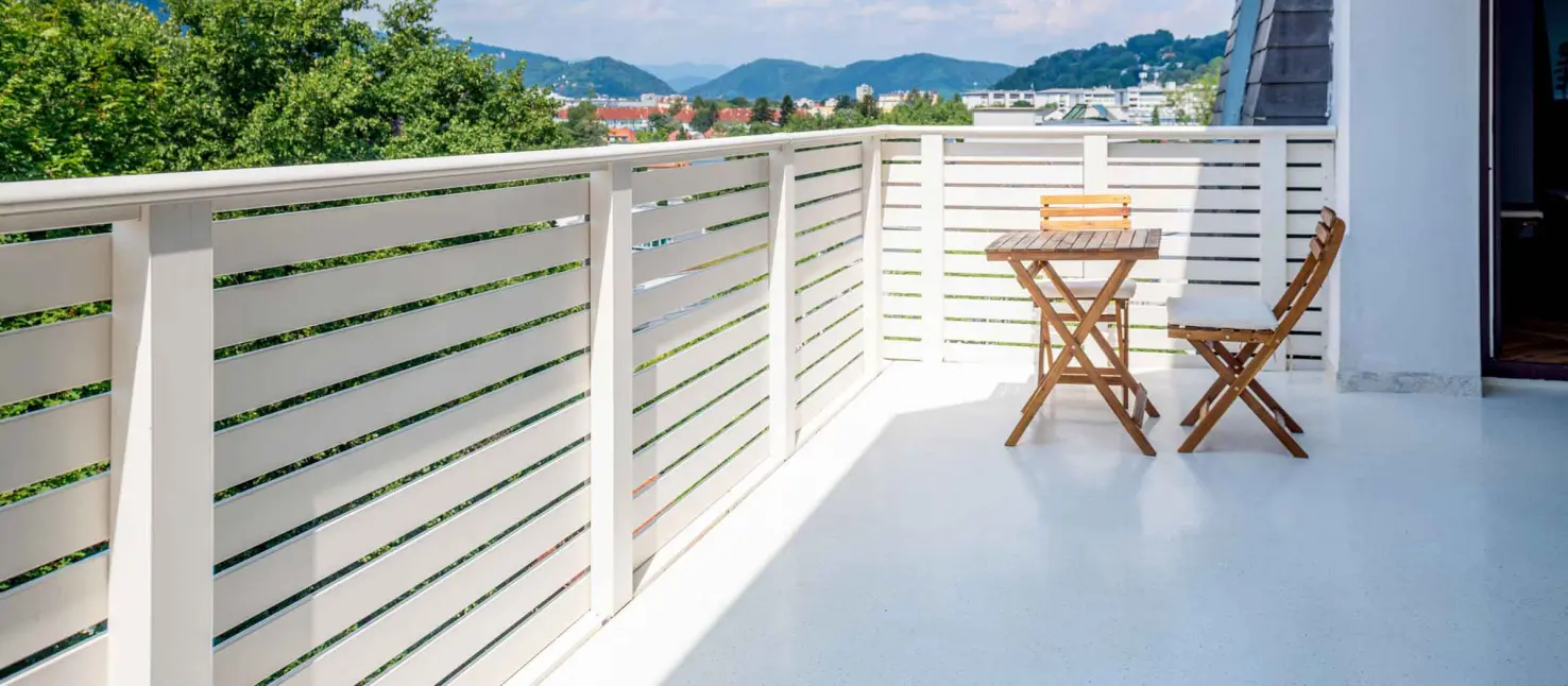Bodenbeschichtungen eines Balkons
