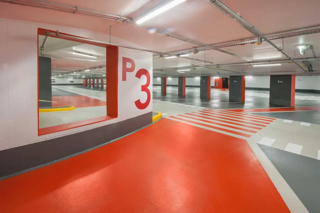 Innenaufnahme Tiefgarage Markplatz Waiblingen DE 