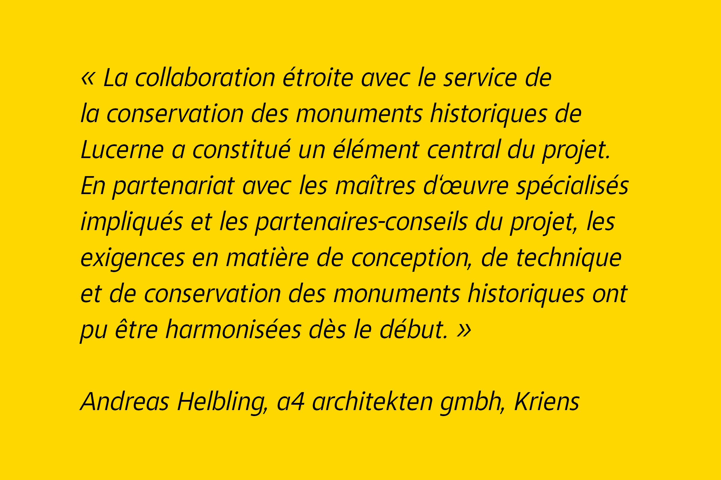 Déclaration de l'architecte