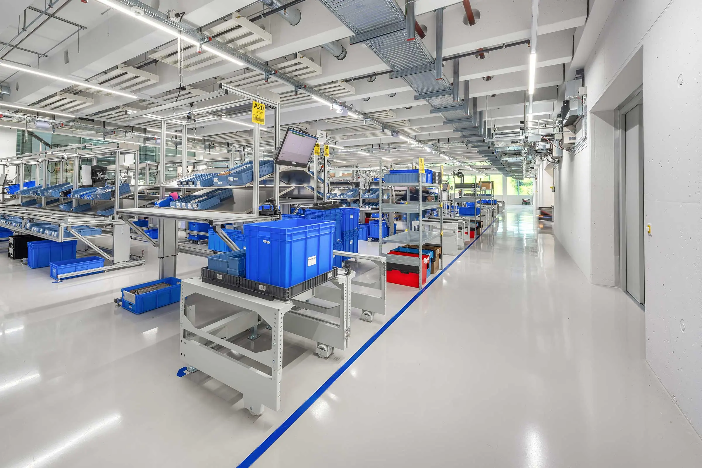 Bodenbeschichtung in Industriegebäude