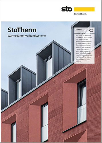 Titelblatt der Broschüre StoTherm - Rote Fassade