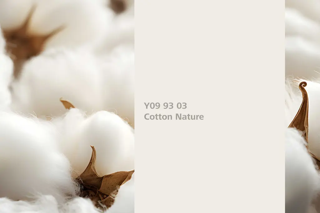 Farbton Cotton Nature, Assoziation Baumwolle, Naturfarbton Interior Colors 24+