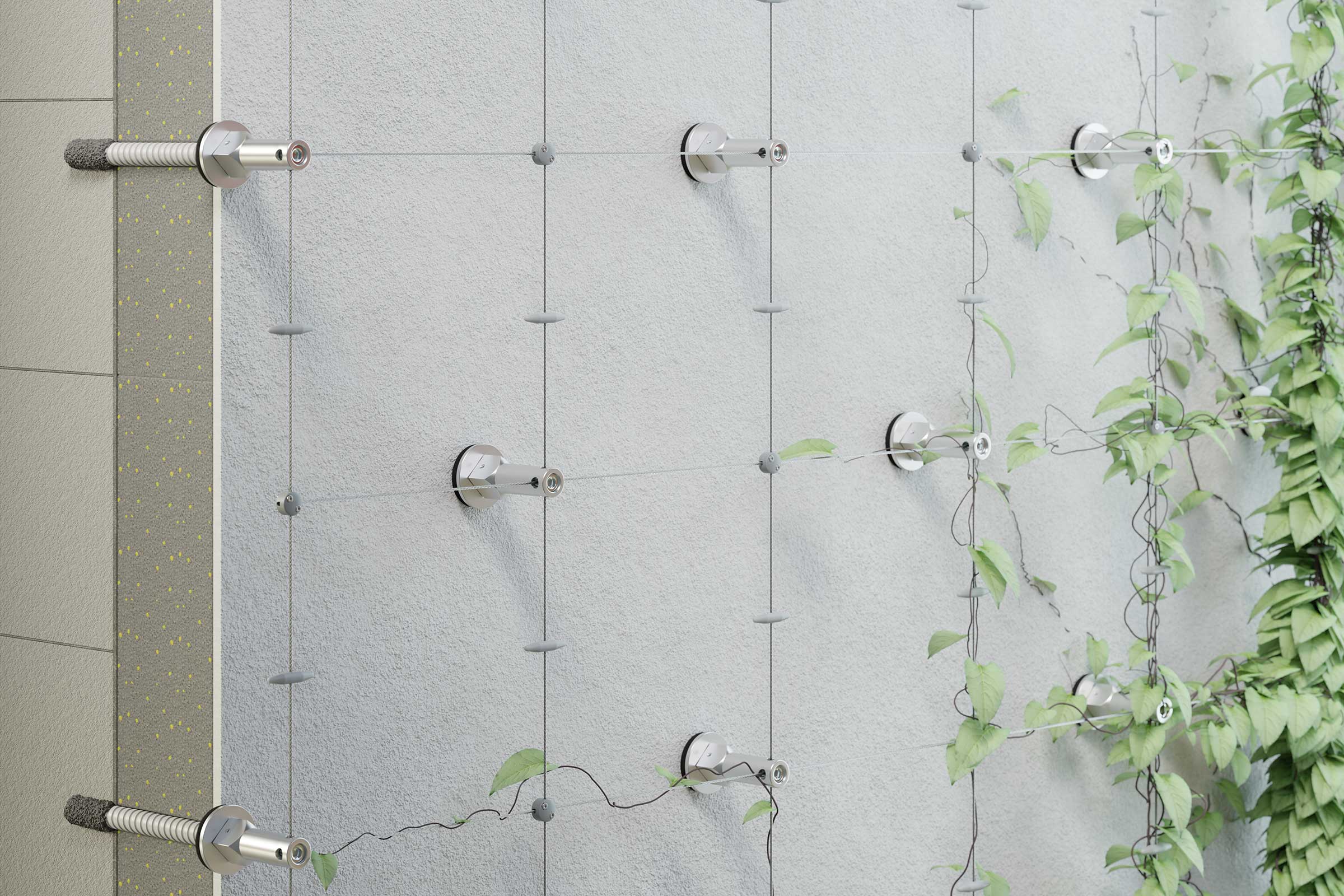 Fassadenbegrünungssystem StoFix Iso-Bar ECO