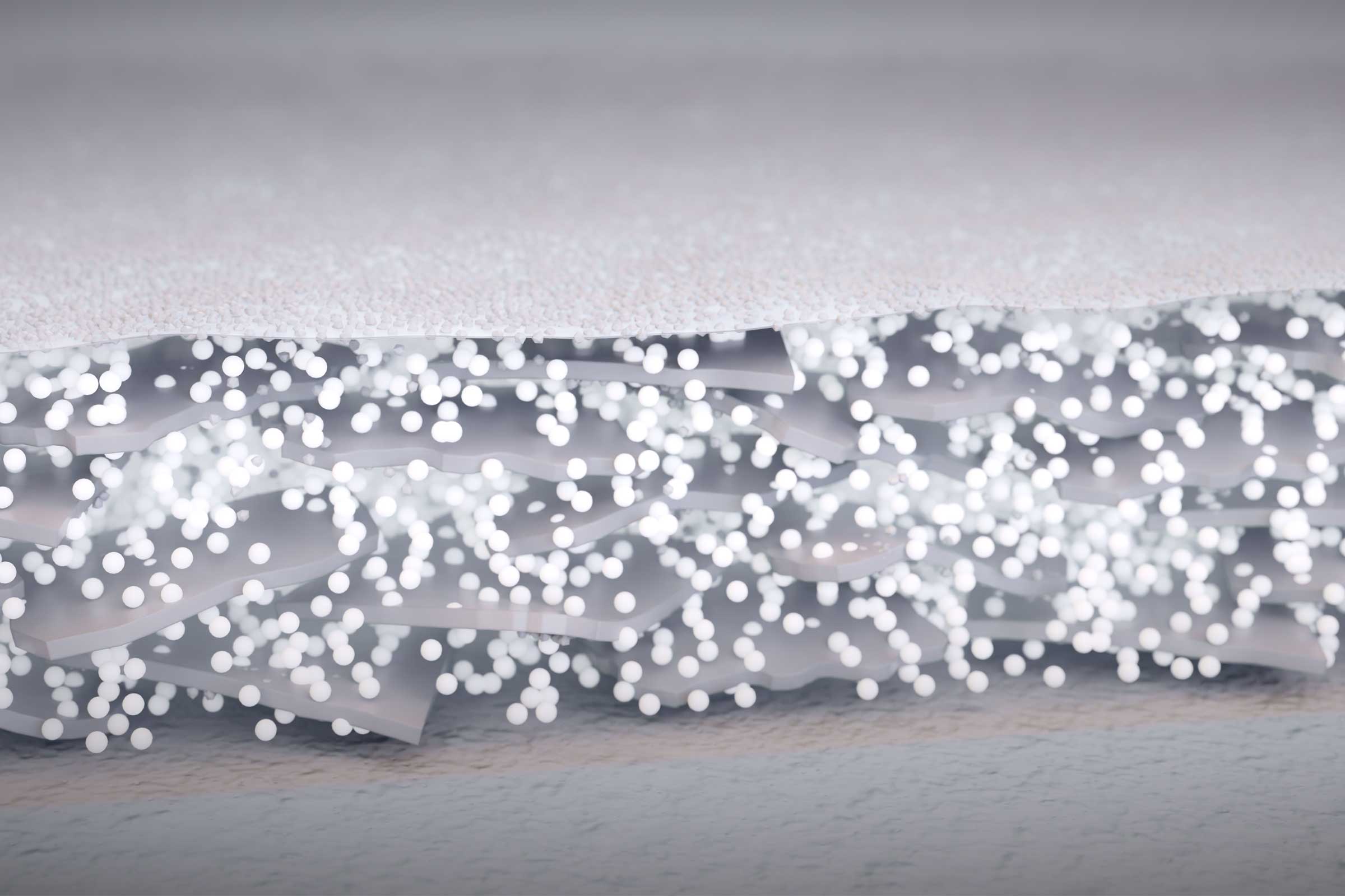 Rendering der Oberlfächenstruktur der Innenfarbe StoColor PuraClean