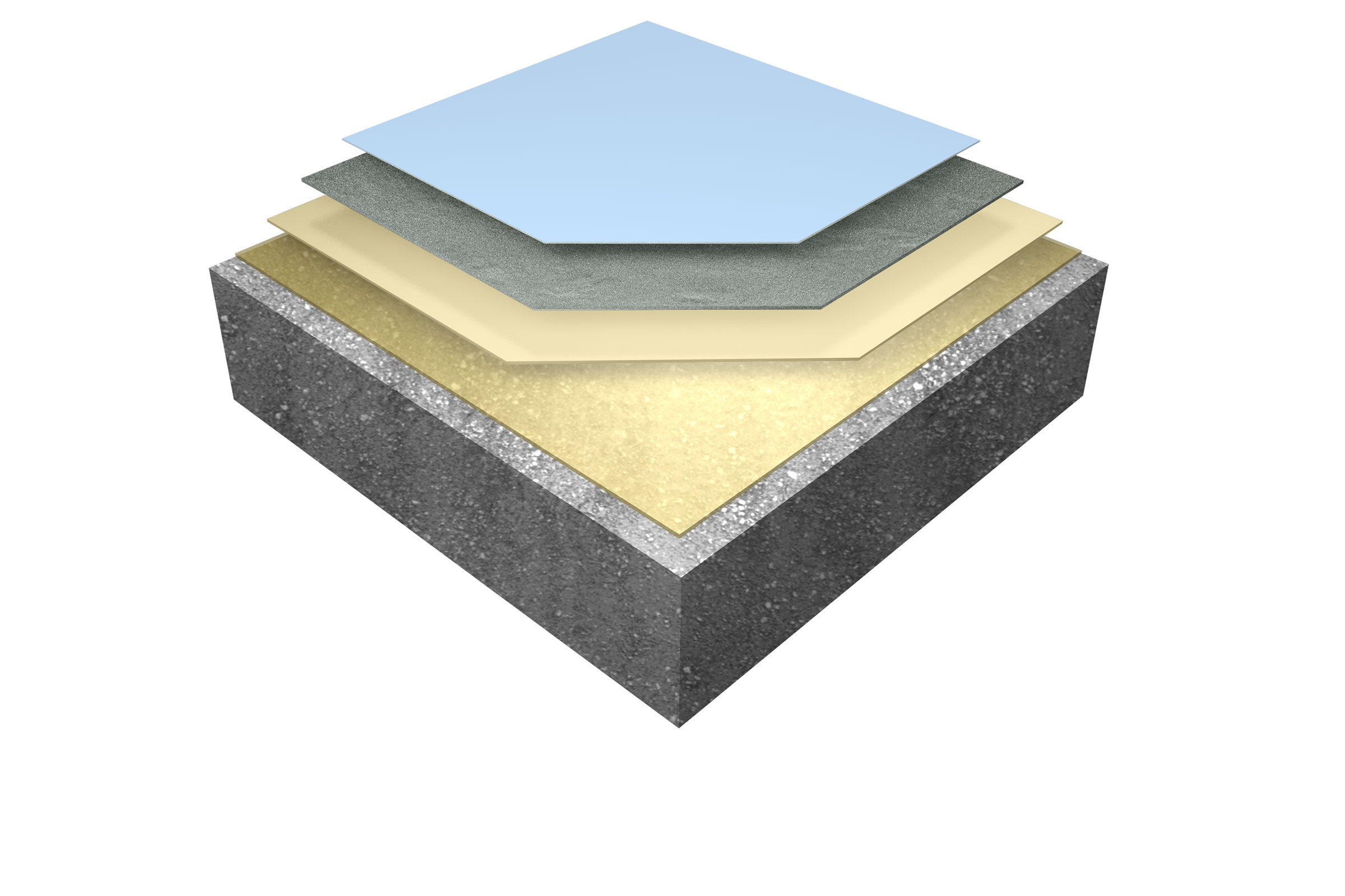 Systemaufbau StoFloor Traffic Elastic PM MultiBase  