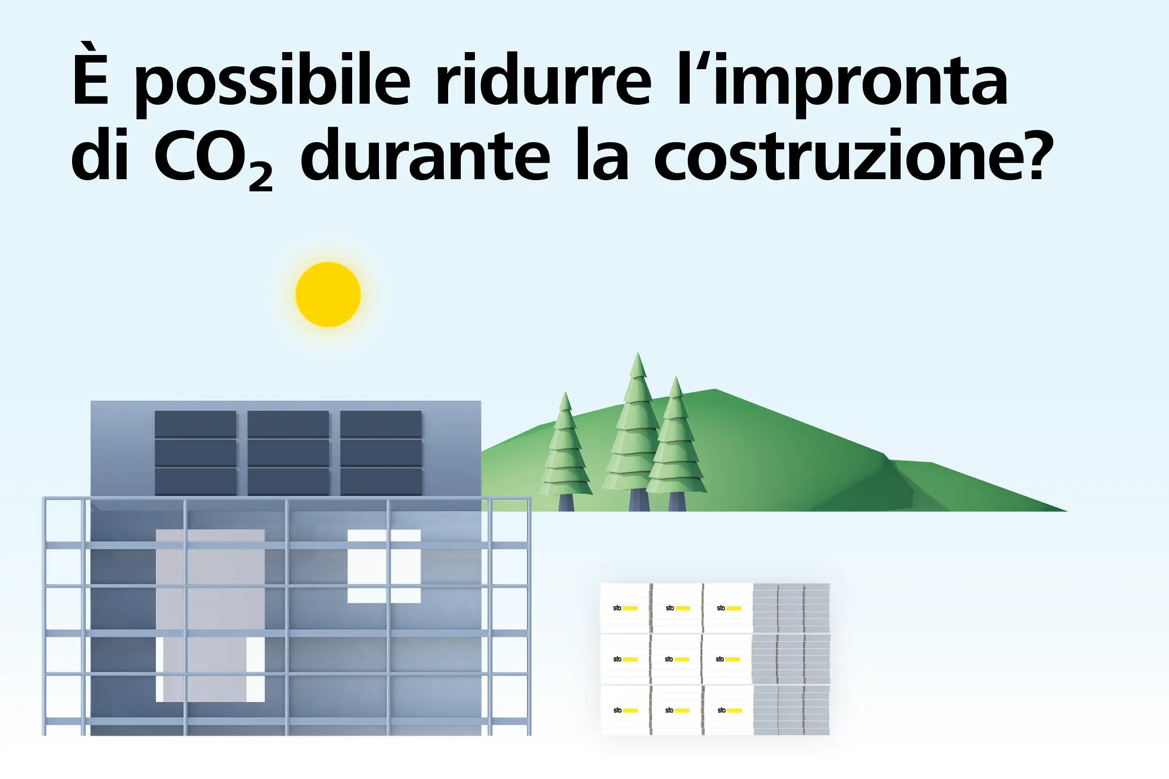 Grafica sul tema dell'isolamento ecologico con Sto