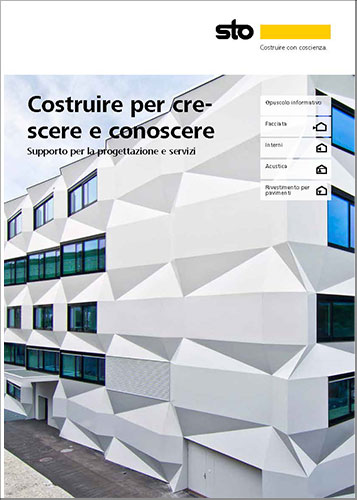 Copertina dell'opuscolo Costruire per l'educazione e la conoscenza