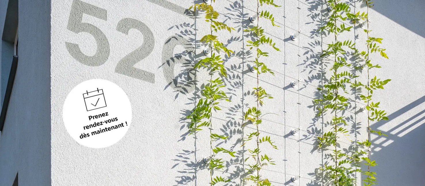 Façade avec végétalisation StoFix Iso-bar ECO