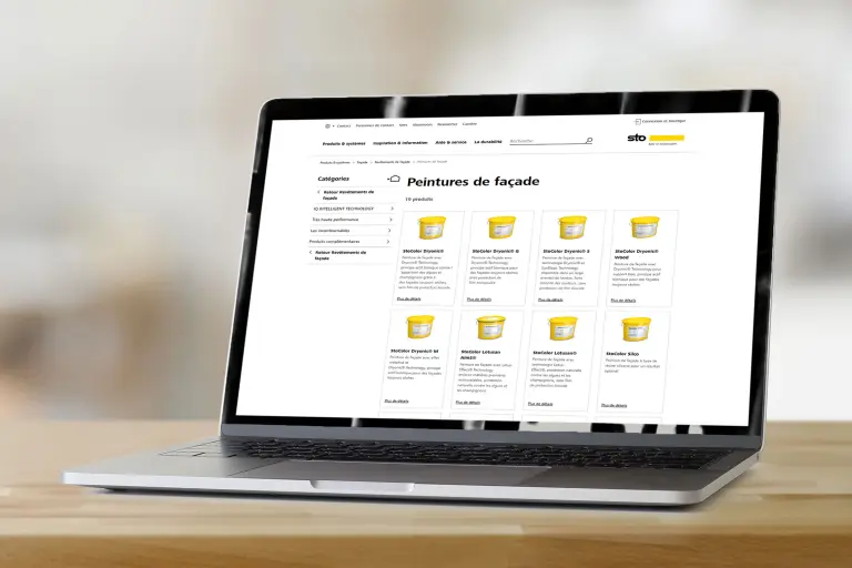 Écran avec Sto Online Shop