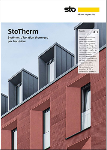 Page de couverture de la brochure StoTherm - Façade rouge